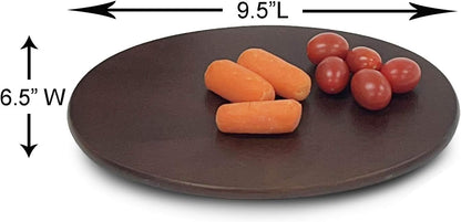 6 Walnut Stained Wood Boards with Stand, Perfect for Serving, Sushi, Cheese, Hors D'Oeuvre, Charcuterie, Sandwiches, 7 Piece Set, 9 1/2" x 6 1/2" ★★Pack of 10★★