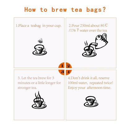 XIEJINJI Premium Puerh Tea - Eco-Conscious Black Tea Bags - Resealable Bag - Fully Fermented Tea Buds with Aged Aroma - Rich & Smooth - 40 * 3.2g