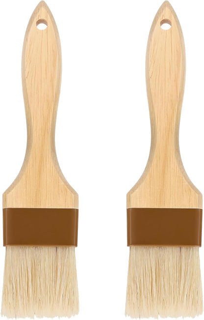 Pastry Brush,Basting Brush for Cooking,Natural Boar Bristle Pastry Brush for Baking,Not Shed Cooking Brush for Oil and Sauce,Butter Brush,Food Brushes,Baster,Egg Wash Brush Kitchen Gadgets(1.5 inch)