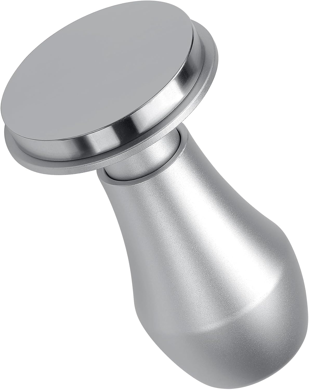 Normcore 51mm Coffee Tamper V4.1 with Click Sound Feedback, Spring Loaded Tamper With Flat Base, Espresso Barista Tamper Compatible with 51mm Delonghi Portafilter, Anodized Aluminum Handle, Silver