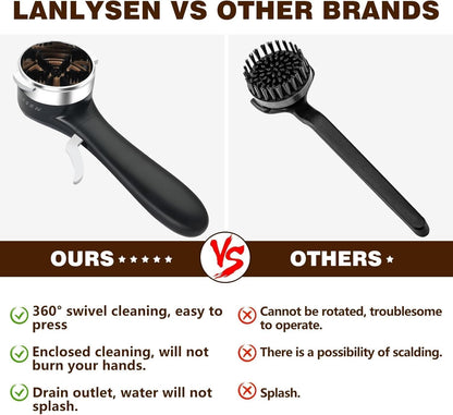 58mm Grouphead Brush Compatible with E61, ECM, Rocket, Sanremo, Synesso, Slayer, VBM Espresso Maker Coffee Machine Cleaning