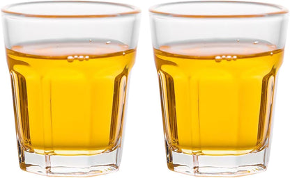 Shot Glasses Set 50ML/1.5oz.Small Espresso and LiquorGlasses for Whiskey TequilaVodka, Thick Glass Cups forPotter Style Cocktails Bar Party（2 Piece ）