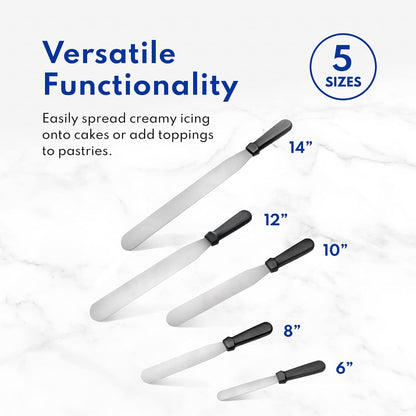 New Star Foodservice 38101 Straight Icing Spatula, 12-Inch Blade, 17-Inch Overall, Silver