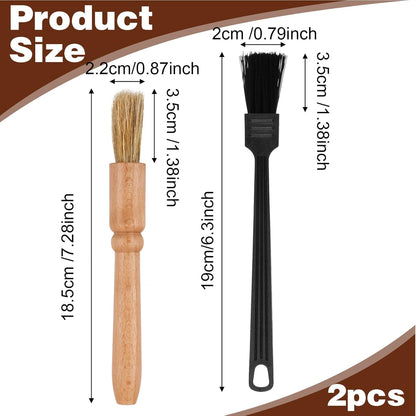 2 Pack Coffee Grinder Brush, Grinder Brushes Coffee Cleaning Brush for Coffees Machine Toaster Home Kitchen