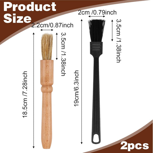2 Pack Coffee Grinder Brush, Grinder Brushes Coffee Cleaning Brush for Coffees Machine Toaster Home Kitchen