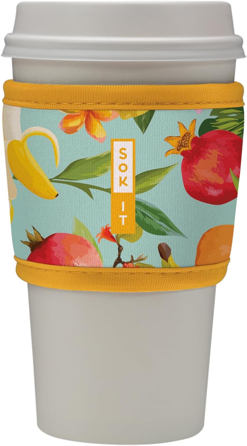 Sok It HotSok Coffee & Tea Reusable Insulated Neoprene Cup Sleeve (Paradise Punch)