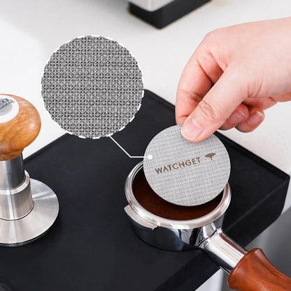 watchget 51mm Espresso Puck Screen Lower Shower Screen Espresso Filter for 51mm Portafilter Filter Basket 1mm Thickness 150μm Coffee Filter 316 Stainless Steel Reusable Espresso Screen