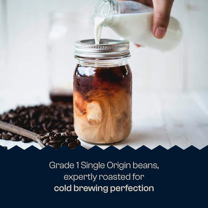 Organic Cold Brew Coffee Peru Reserve Single Origin Peruvian Coarsely Whole Bean - 1 lb. Bag - Medium Roast