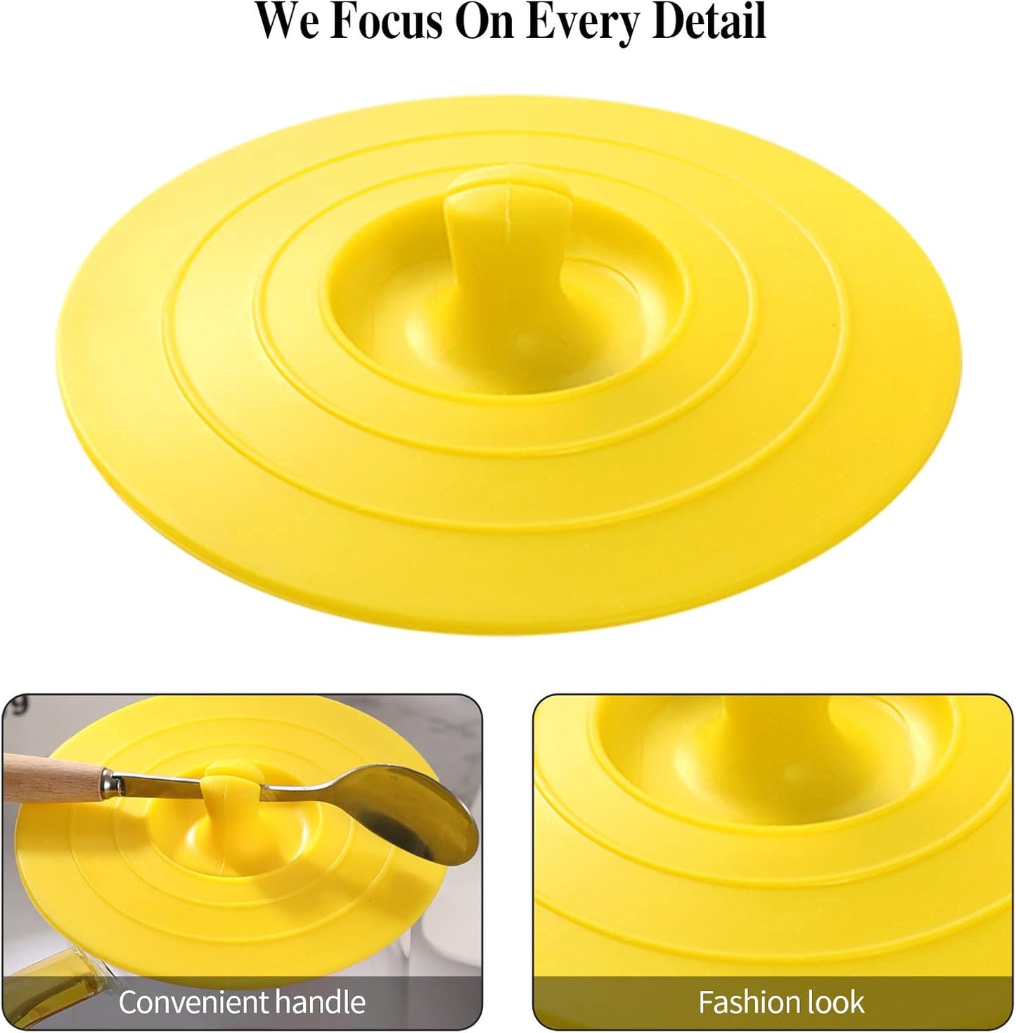 Silicone Cup Covers (Set of 4) ， Multicolored Silicone Lids for Mugs, Cups, Tea Pots,Flexible Mug Covers，Hot Cup Lids for Coffee & Tea