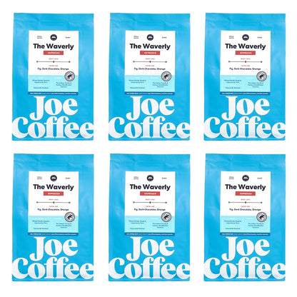 Joe Coffee Company - The Waverly Whole Bean Specialty Coffee, 12 oz Bag (Pack of 6) | NYC Roaster, Rainforest Alliance Certified, Kosher, Climate-Friendly