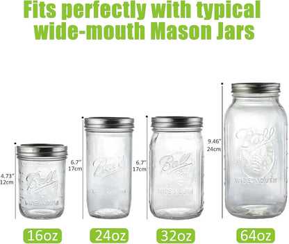 Artcome 10-Pack Glass Fermentation Weights with Easy Grip Handle and Unique Texture Design for Large Wide Mouth Mason Jars