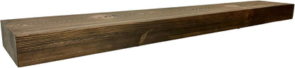 Modern Timber Craft Reclaimed Wood Floating Wall Shelf | Solid Rustic American Barnwood, Floating Shelf Brackets | 2.75" Thickness | 30" L x 5" D, Jacobean, Planed and Sanded, 2 Pack