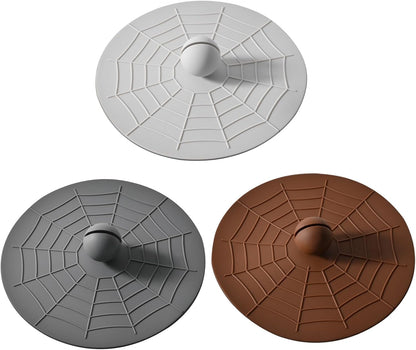 Silicone Cup Covers (Set of 3) ， Multicolored Silicone Lids for Mugs, Cups, Tea Pots,Flexible Mug Covers，Hot Cup Lids for Coffee & Tea