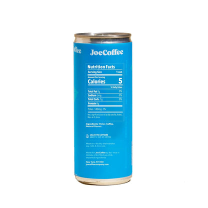 Joe Coffee Company - Black Cold Brew Ready-to-Drink Specialty Coffee Cans (Pack of 12) | NYC Roaster, Rainfoest Alliance Certified, Kosher, Climate-Friendly