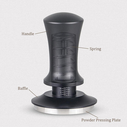 51mm Calibrated Spring-Loaded Espresso Tamper – 30lb Palm Tamper with Flat Stainless Steel Base – Precision Portafilter Tool for Home Espresso Machines