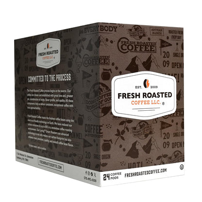 Fresh Roasted Coffee, Organic Peru | Mold & Myco 3rd Party Tested, USDA Organic, Kosher | Med Roast 72 Pods for K Cup Brewers