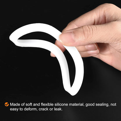 MECCANIXITY Gasket Seal Coffee Maker White Silicone Ring Replacement 50x64x4mm for 4-Cup Aluminium Coffee Pot, Pack of 5