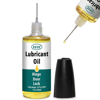 Keze Door Hinge Lubricant Door Squeaky Fix Lubricating Oil for Noise Synthetic Knife Oil Lube for Lock Hinge Hair Trimmers Knife Pivot Machine Tools Watch Keyhole with Needle Oiler 1 oz, 1 Pcs