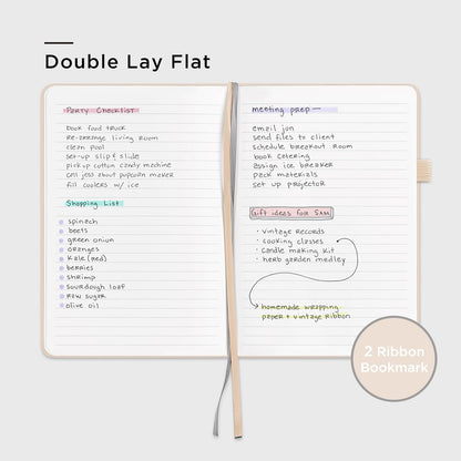 &And Per Se Lined Journal Notebook, 160 Pages, A5 5.7 x 8 inches College Ruled Thick Paper Notebook Journals for Writing, Hardcover Notebooks for Women Men Office School (1 Pack, Light Apricot)