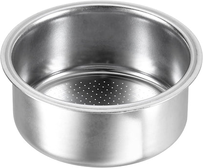 uxcell 1Pcs 51mm Coffee Filter Basket, 2-Cup Stainless Steel Reusable Espresso Coffee Machine Bowl Baskets Replacement