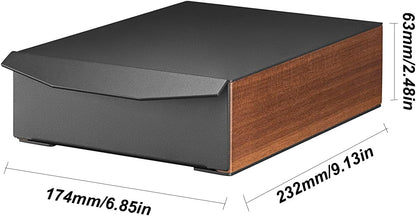 MOJAE Espresso Knock Box Drawer,Stainless Steel Detachable Coffee Ground Knock Container with Removable Knock Bar and Anti-Slip Base, Black
