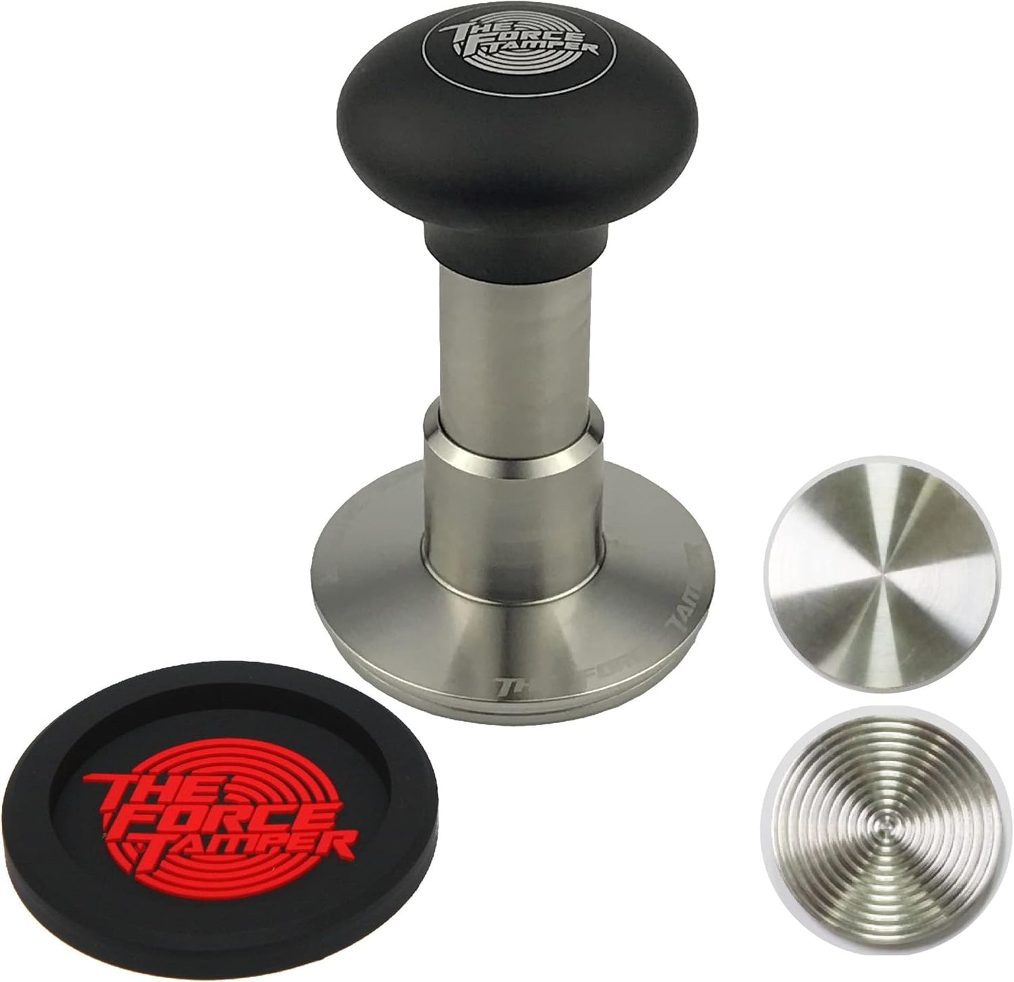 The Force Tamper Automatic Impact Coffee Tamper Adjustable Const Pressure and Autoleveling Extend Set New (Jelly, 53.00mm)