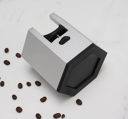 DIBTSA Espresso Tamping Station, Coffee Portafilter Holder, Aluminum Alloy Stand for Most 51mm, 53mm, 54mm, 58mm Coffee Portafilter (Hexagon,Silver)