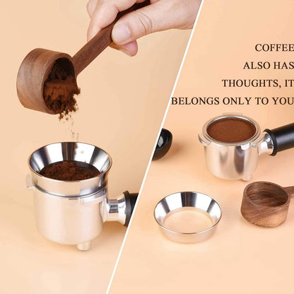 Espresso Dosing Funnel Precision Aluminum Alloy Coffee Dosing Ring Accessories Set for Portafilter Hands-Free (53cm)