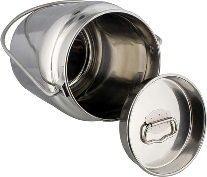 Stainless Steel Milk Can Tank | Stainless Steel Jug, Rustic Milk Cans with Lid, Old Fashion Milk Jug 4 Liter (1 Gallon)