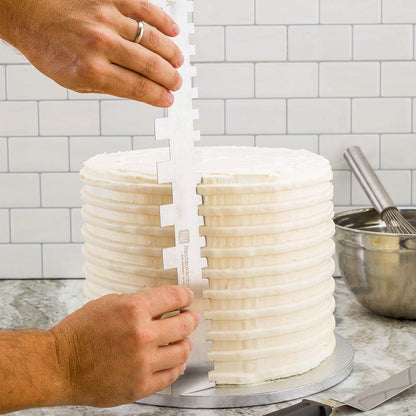 Restaurantware 19.8 Inch x 2 Inch Cake Comb 1 Square Decorating Comb - Double-Sided Assorted Edges Stainless Steel Icing Smoother For Decorating Or Sculpting Desserts