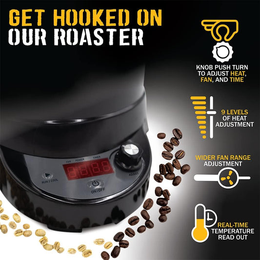 SR540 Automatic Coffee Bean Roaster | Roast Coffee At Home | Variable Heat Settings | Convection Fan Control | Digital Status Display | Speed Roasting System | The Freshest Roast On Earth