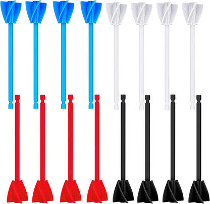 16 Pcs Epoxy Resin Mixer Paddles, Reusable Plastic Mixing Paddle Paint Stirrer for Drill, Multipurpose Helix Drill Mixer Attachment for Mixing Epoxy Resin Paint Silicone Molds, Works with Most Drills