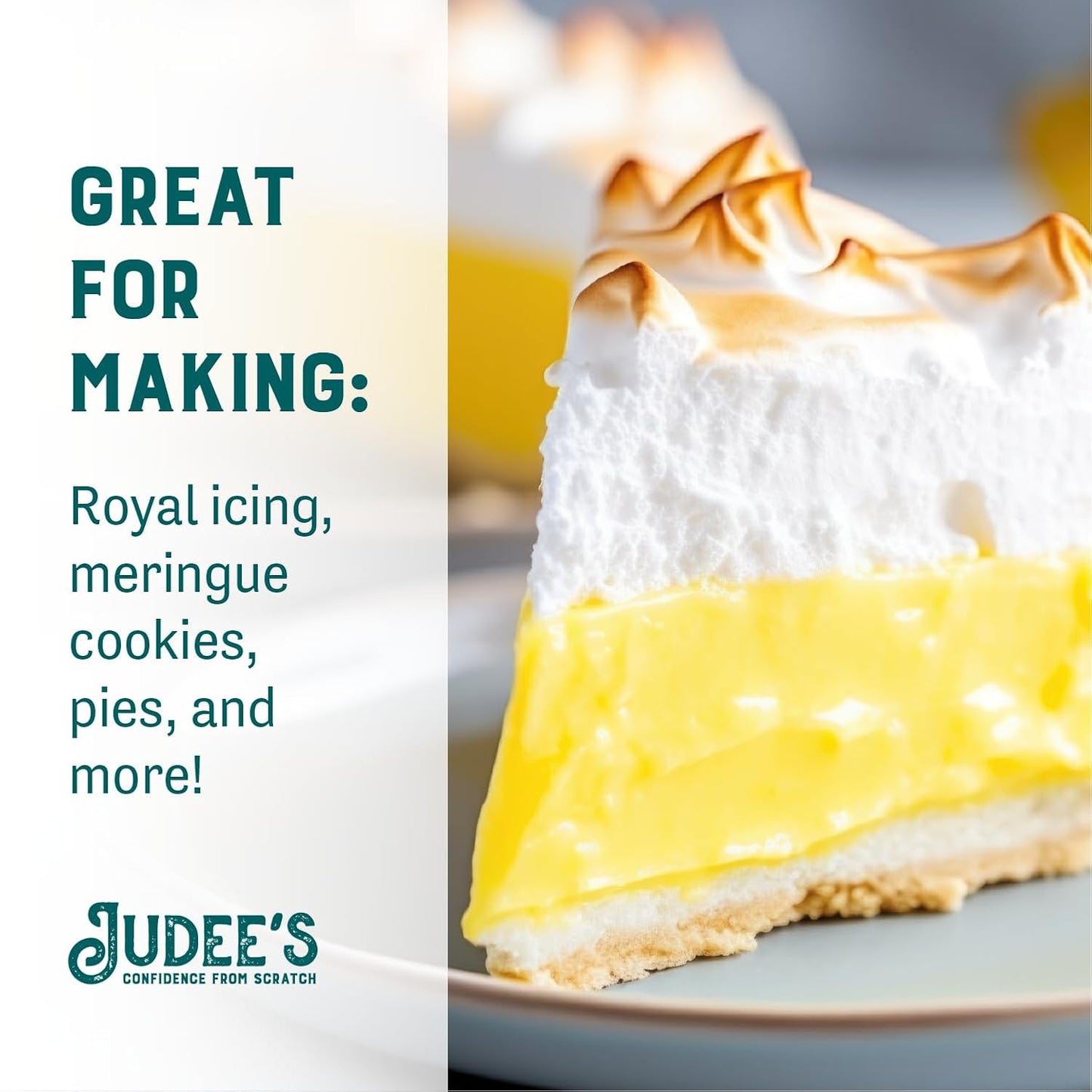 Judee’s Complete Meringue Powder Mix 1.5 lb (24oz) - Great for Baking and Decorating - No Preservatives - Gluten-Free and Nut-Free - Make Meringue Cookies, Pies, Frosting, and Royal Icing