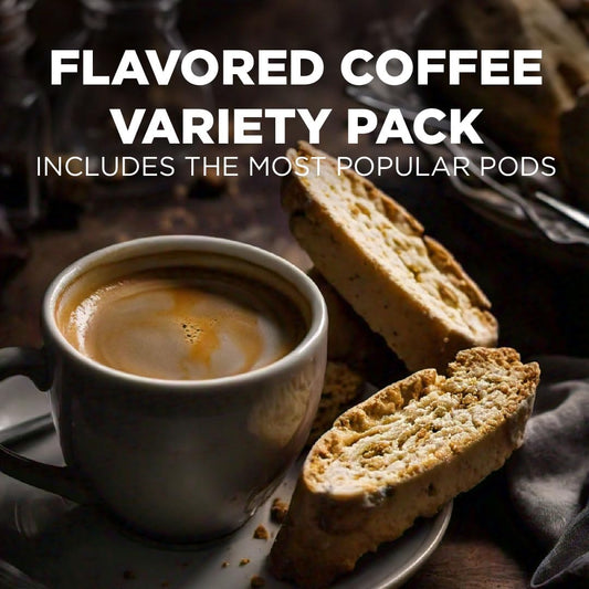 Maud's Flavored Coffee Pods Variety Pack, 40 ct, 9 Assorted Flavors, Medium Roast Flavored Coffee in Recyclable Single Serve Pods – 100% Arabica Beans, Compatible with Keurig K Cups Maker