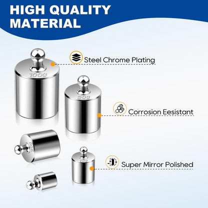 UCEC Calibration Weights for Digital Scale, Scale Weights Calibration Weights Kit, 1g 2g 5g 10g 20g Gram Weight Set with Storage Box and Tweezer