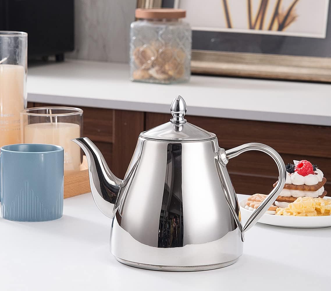 SANQIAHOME Stainless Steel Teapot with Infuser 1200ml
