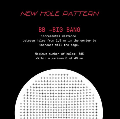 IMS Big Bang Precision Filter Basket made for Breville Sage 54mm bottomless portafilters, double espresso (h27.5)