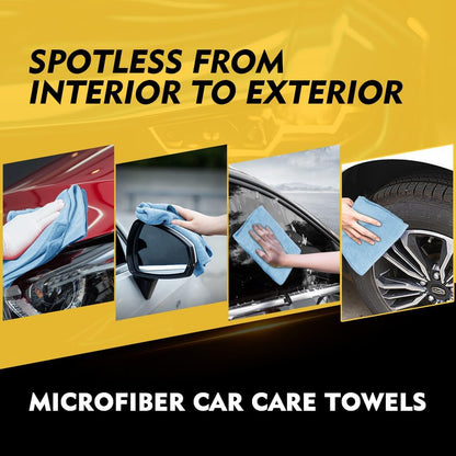 HOMEXCEL Blue Microfiber Cleaning Cloth 50 Pack, 12.5 x 12.5 inch Microfiber Towels for Cars, Ultra Absorbent Car Washing Cloth, Lint Free Streak Free Cleaning Rags for Car, Kitchen, and Window
