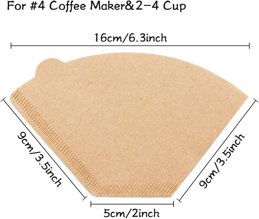 YQL #2 Cone Coffee Filter, 200 Count Coffee Filters 2 Cone Paper, Unbleached Disposable Coffee Filters Fit for Drip Coffee Maker