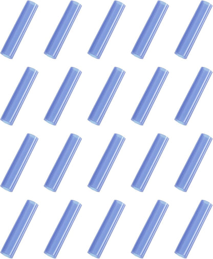 uxcell 20Pcs Silicone Straw Tips, Metal Straw Covers, Soft Reusable Straws Tips Fit for 6mm/0.24" OD Stainless Steel Straws (Blue)