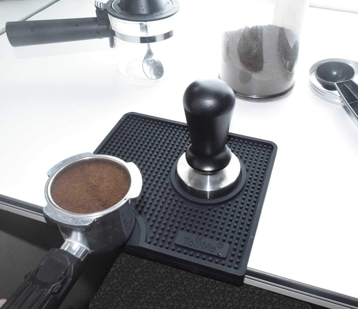 Tamper Mat for Espresso Station - Silicone Coffee Tamping Pad, TM-CO01 Black
