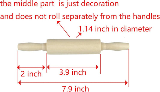 14 Pack Wood Small Rolling Pin for Kids, 7.9 Inch Kids Rolling Pin for Home Kitchen (14)