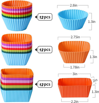 Silicone Lunch Box Dividers, 46 Pcs Bento Bundle Lunch Box Kit for Kids Lunch Accessories, BPA Free, Dishwasher Safe