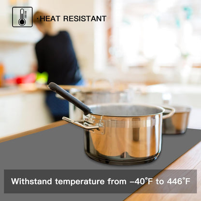 Largest Silicone Mats for Kitchen Counter, 120" x 24" Extra Large Heat Resistant Counter Mat, Kitchen Island Waterproof Thicken Non-slip Countertop Protector Mat, Multipurpose Mats, Light Gray