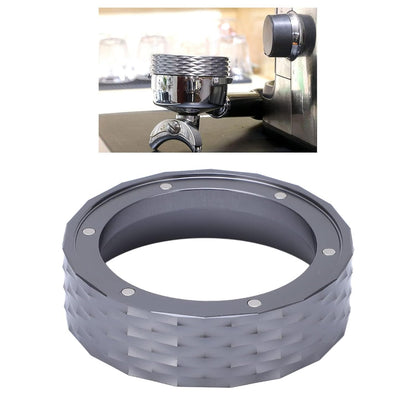 Magnetic Espresso Dosing Funnel Coffee Dosing Ring Aluminum Alloy Coffee Dosing Funnel Replacement for 51mm Portafilters (Grey)