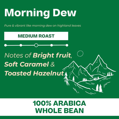 Conihat Whole Bean Coffee - 100% Vietnamese Premium Arabica, Medium Roast, Fruity, Caramel & Hazelnut Notes, Rich & Smooth, Low Acid, Single Origin, Hand-Picked, 8.8 Oz Bag