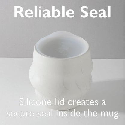 Reusable Coffee Cup Silicone Lid – Fits Most Tumbler, Water Bottle, & Ceramic Coffee Mug Between 2⅝”-2⅞" – Dishwasher-Safe Travel Mug Lid keeps your beverage in your mug (Small - Clear)