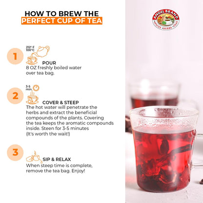 Angel Brand Sorrel Tea Bags 25 – Pack of 3 – Hibiscus Flower Tea for Refreshing Flavor &