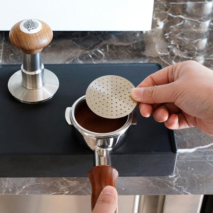 watchget 51 Espresso Puck Screen - 0.8mm Thickness Espresso Screen Double-layer Lower Shower Screen with Magnetic Nail - Metal Reusable Filter for 51mm Protafilter Basket Stainless Steel Coffee Filter