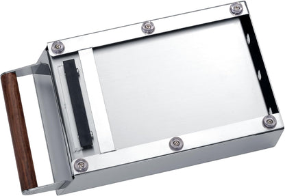 Normcore Espresso Knock Box Drawer, Espresso Knocker Drawer, 304 Stainless Steel With Walnut Wood Hand, For Home, Office, Restaurant and Coffee Shop, Mirror Finish, Size: M
